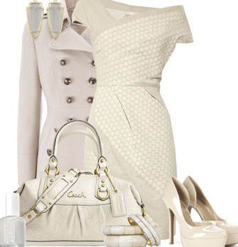 All white outfit, an example of what attire to request.
