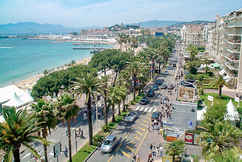 Promenade de la Croisette in Cannes