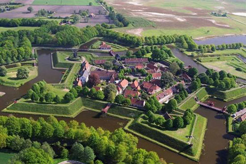 Fort Bourtange in Groningen, Netherlands