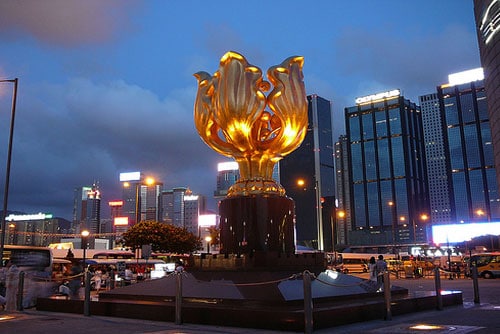 Golden Bauhinia Square in Hong Kong