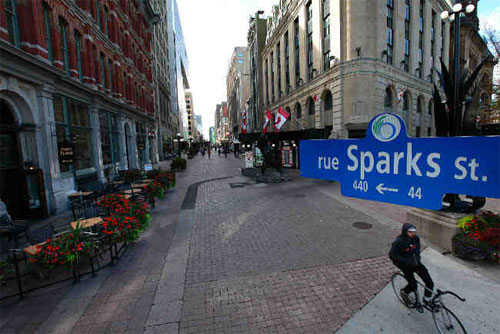 Sparks Street Shopping District in Ottawa