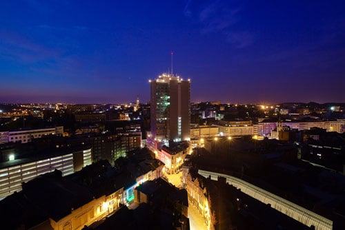 Charleroi Belgium at Night