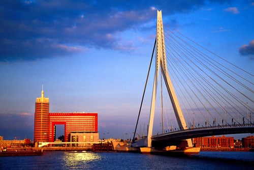 Erasmusbrug Bridge in Rotterdam