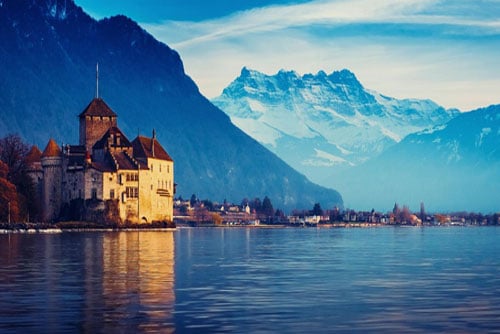 Lake Leman in Lausanne