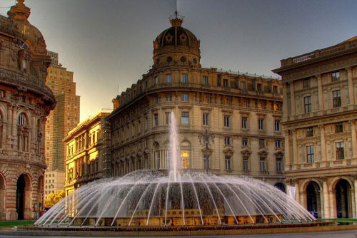 Piazza de Ferrari in Genoa