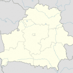 Barysaw map, Belarus