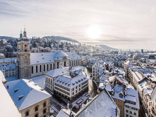 Cityscspe of St Gallen, Switzerland