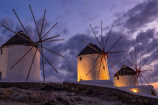 Windmills in Mykono