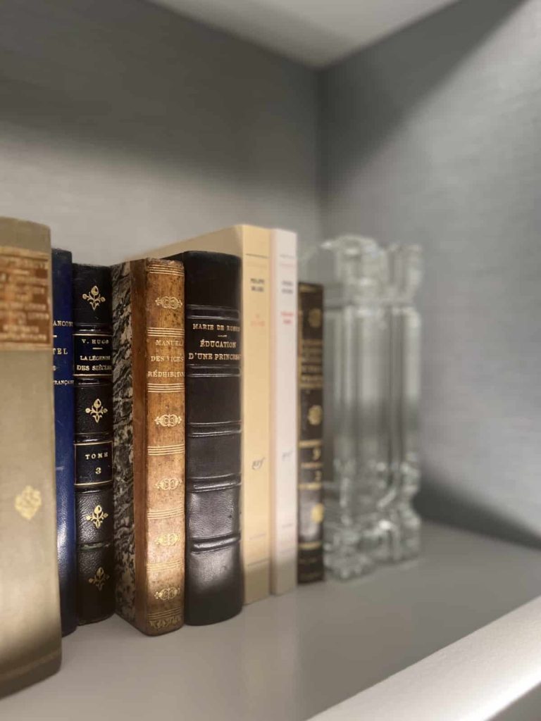 Vintage books on a luxury bookshelf: Meet fresh, vibrant dinner escorts