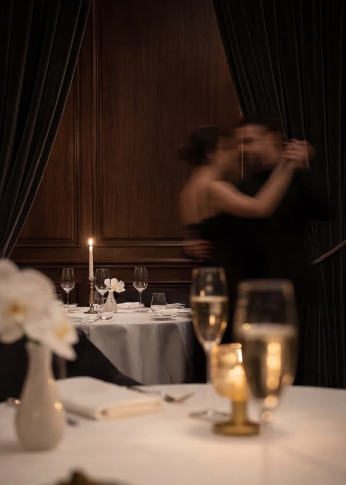 Couple dancing; Dinner dates beyond escort services